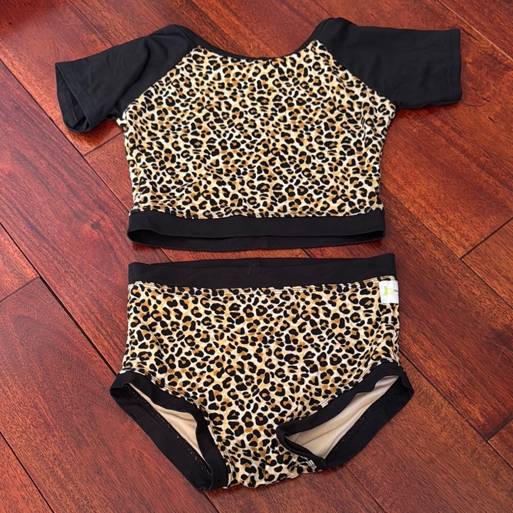 Leopard Print Two-Piece Lemonberry Dancewear set